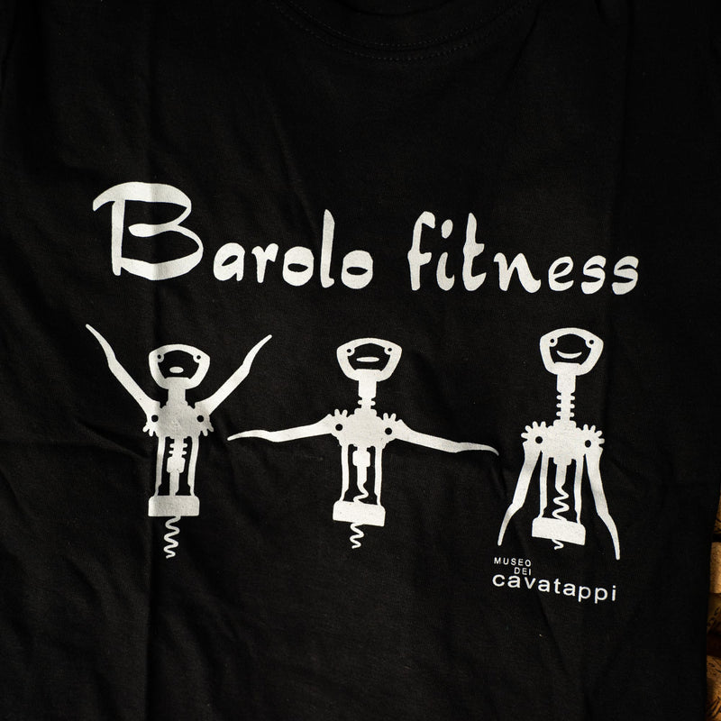 T-shirt Barolo Fitness, sort