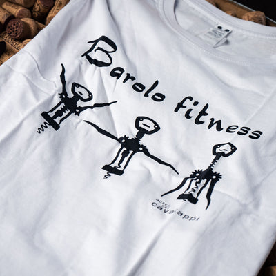 T-shirt Barolo Fitness, hvid