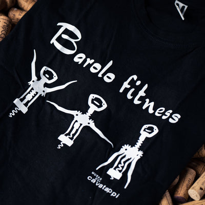 T-shirt Barolo Fitness, sort